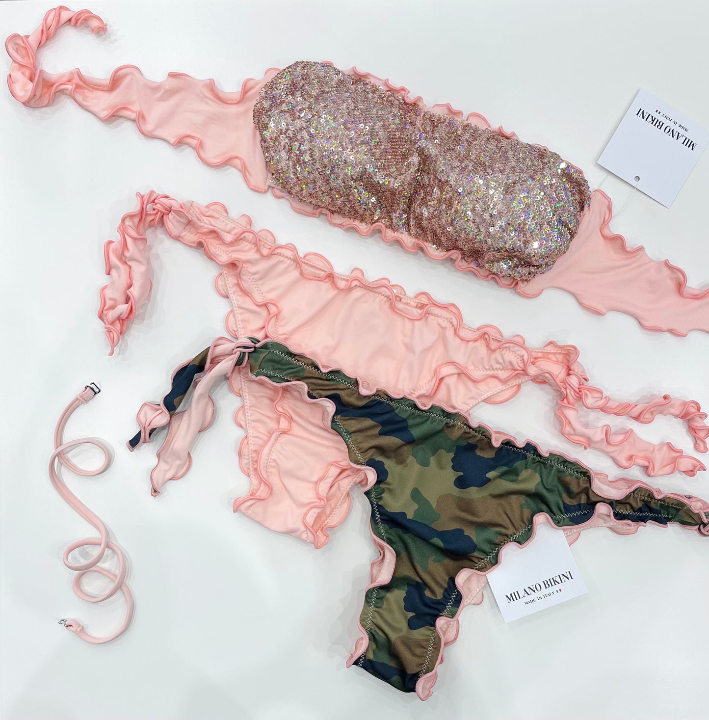 BIKINI FASCIA PAILLETTES CIPRIA MILITARE