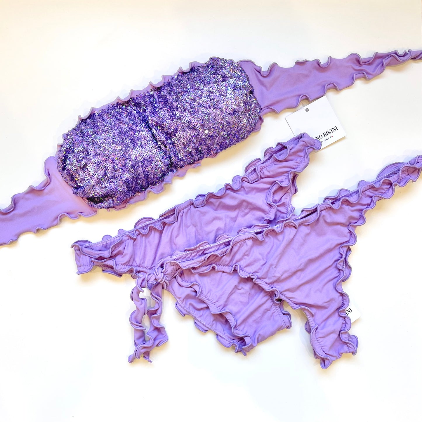 BIKINI FASCIA PAILLETTES LILLA
