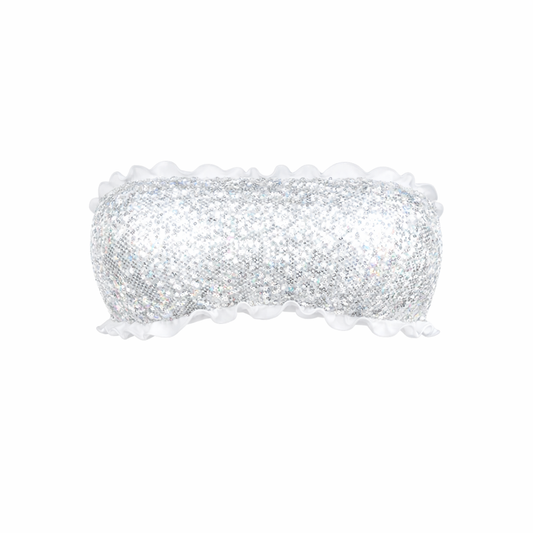 FASCIA PAILLETTES BIANCO/ARGENTO