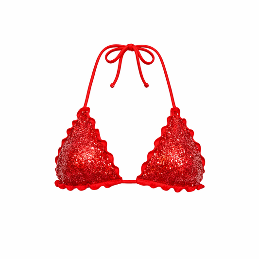 TRIANGOLO PAILLETTES ROSSO