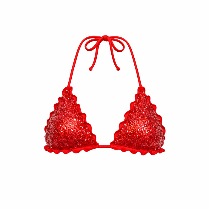 TRIANGOLO PAILLETTES ROSSO