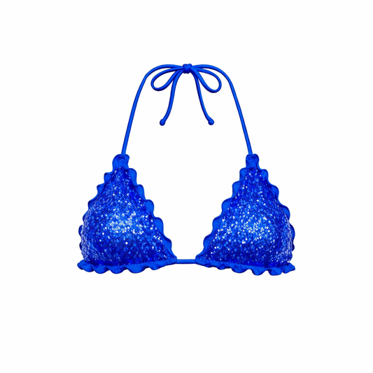 TRIANGOLO PAILLETTES BLU