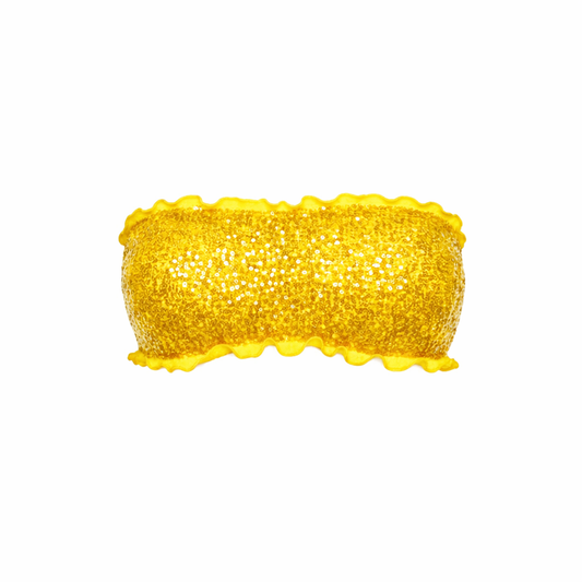 FASCIA PAILLETTES GIALLO
