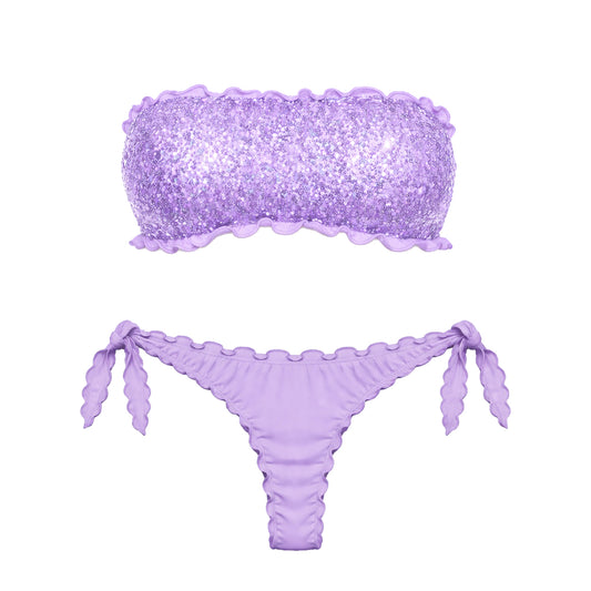 BIKINI FASCIA PAILLETTES LILLA