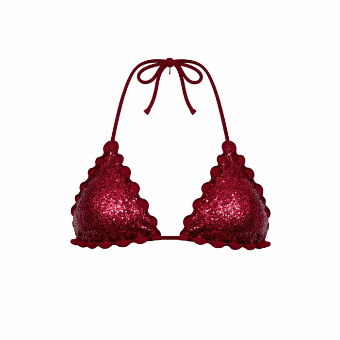 TRIANGOLO PAILLETTES BORDEAUX