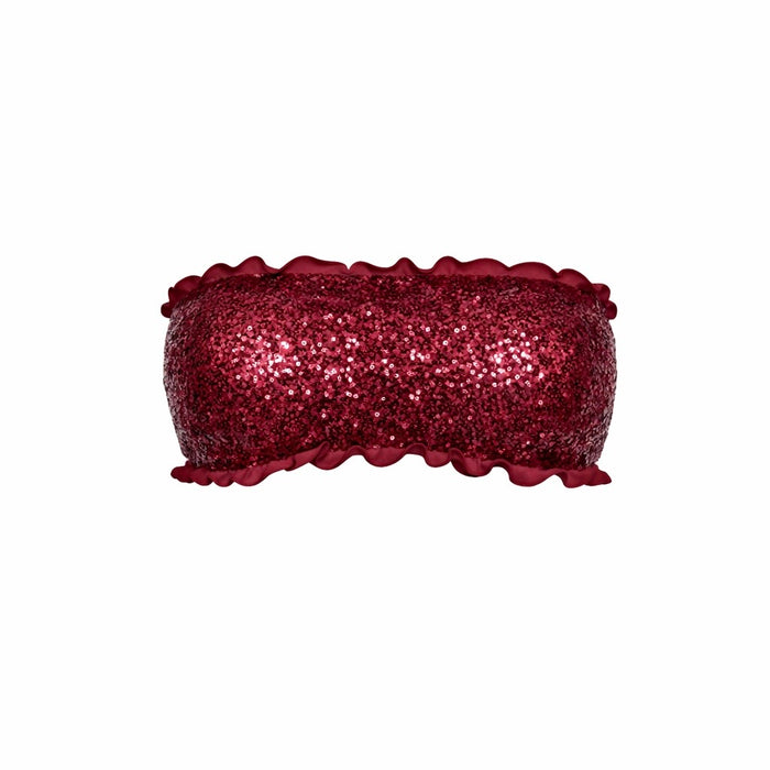 FASCIA PAILLETTES BORDEAUX