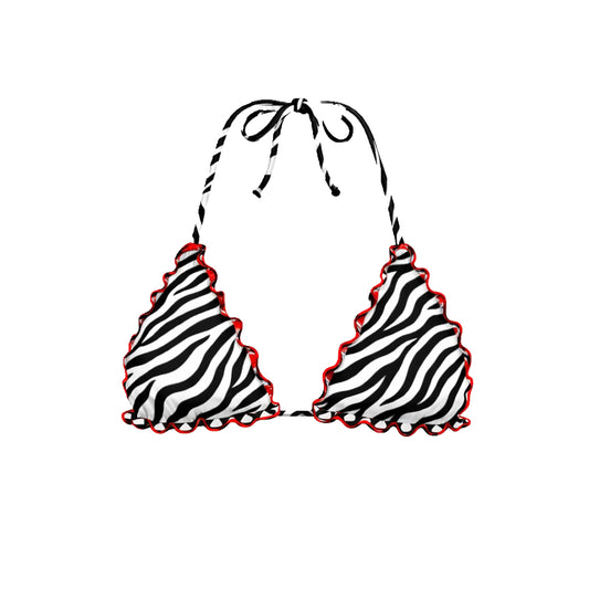 TRIANGOLO FANTASIA ZEBRA ROSSO