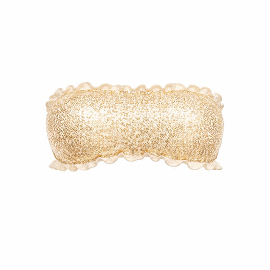 FASCIA PAILLETTES CREMA/ORO