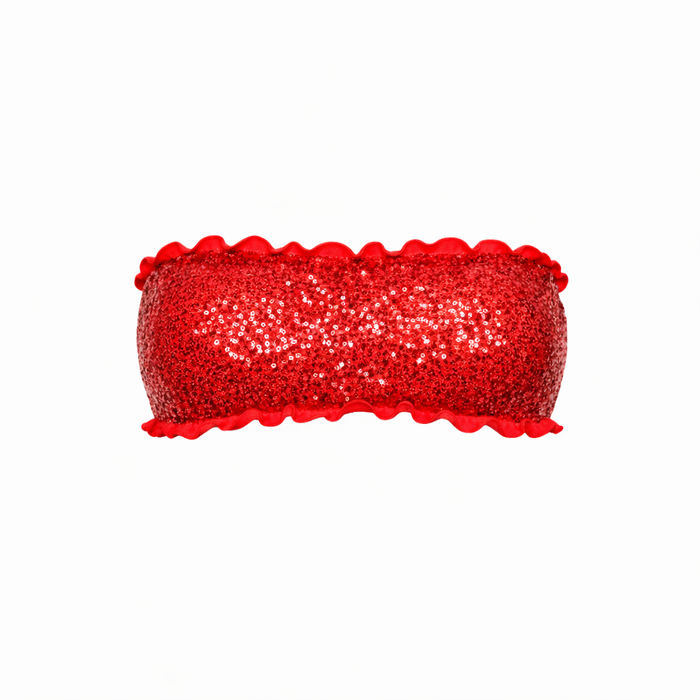 FASCIA PAILLETTES ROSSO