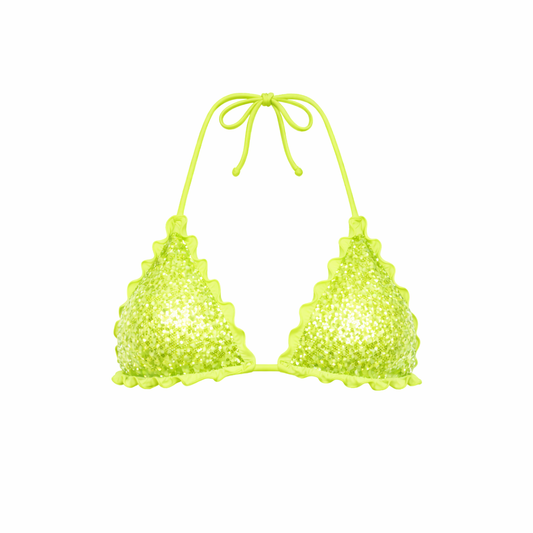 TRIANGOLO PAILLETTES LIME