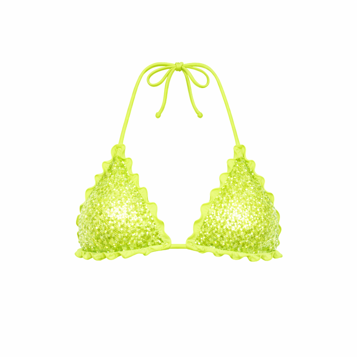 TRIANGOLO PAILLETTES LIME