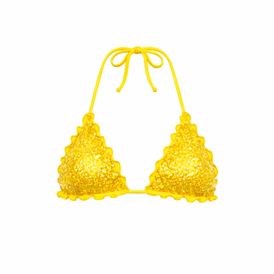 TRIANGOLO PAILLETTES GIALLO