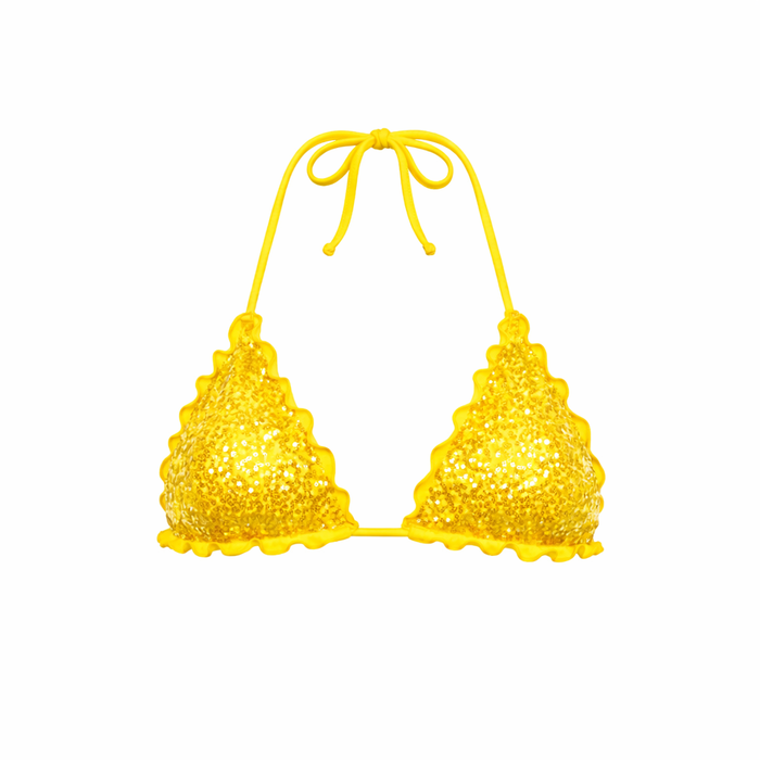 TRIANGOLO PAILLETTES GIALLO